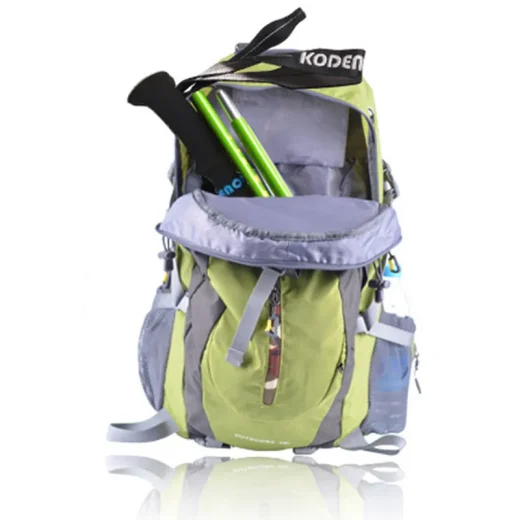 folding hiking poles fitting easily into a backpack