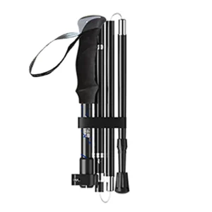 long hiking pole folded down to just 35 cm