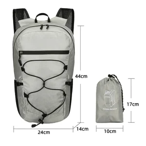 small travel backpack product measurements