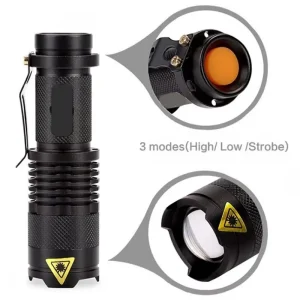Black LED Torch 3 with Light Modes