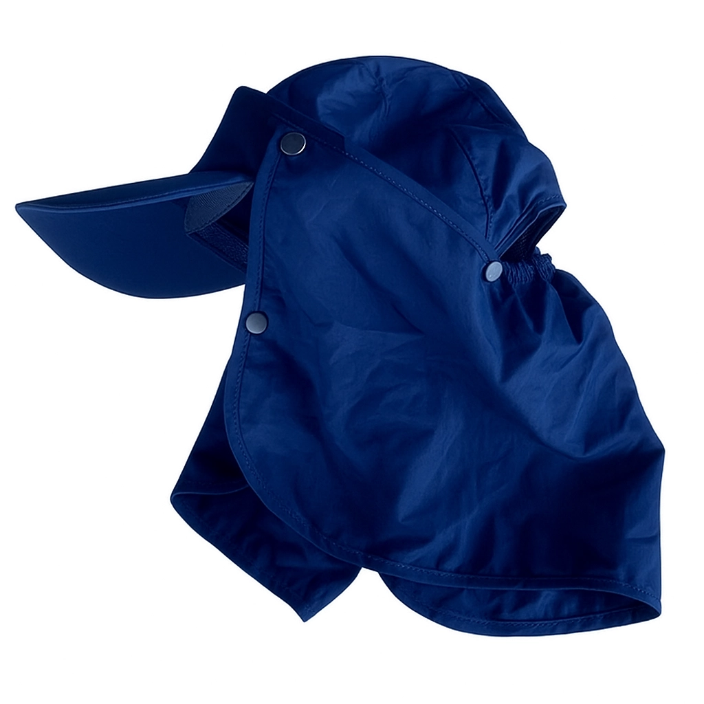Blue Cap with Neck Flap Ear Flap and Face Cover