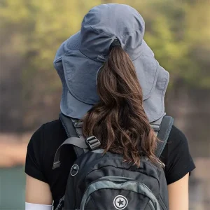 hiking hat with ponytail hole