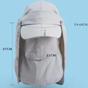 sun hat with neck cover product dimensions