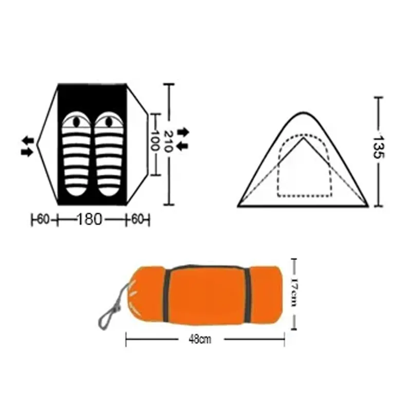 3 person 4 season tent product dimensions