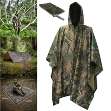 Multi Use Rain Poncho Tarp – Camouflage Outdoor Survival Aid Vuno Hiking NZ Updated 2026