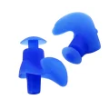 pair of blue silicon ear plugs image showing multiple angles