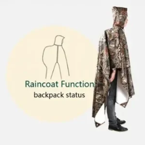 poncho covering backpack