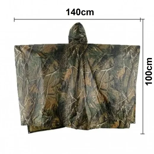 camo rain poncho dimensions updated