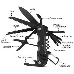 explode view of blade pocket knife blade and tools
