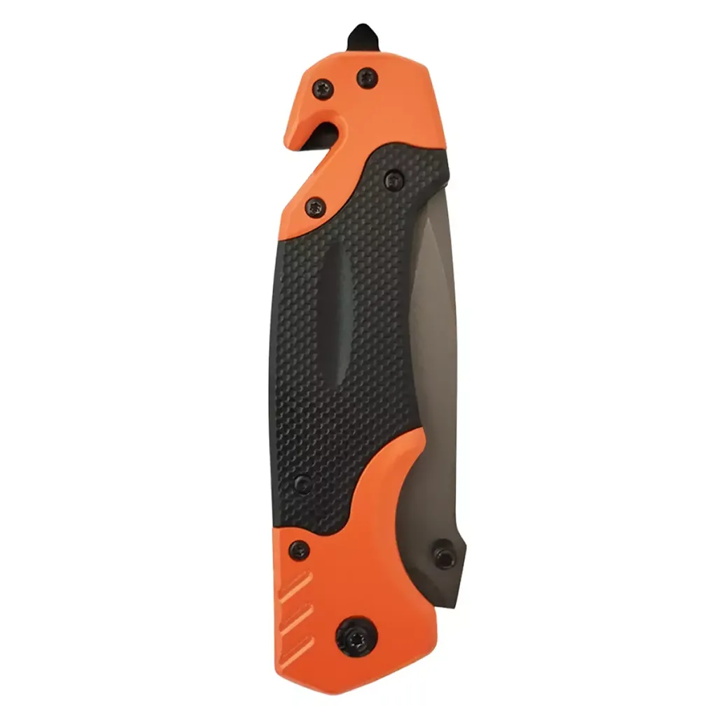 high visibility folding knife with blade closed