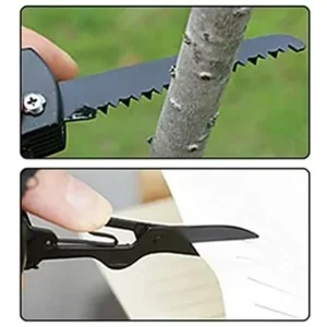 image of pocket knife saw and scissors been used
