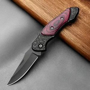 small folding knife with belt clip