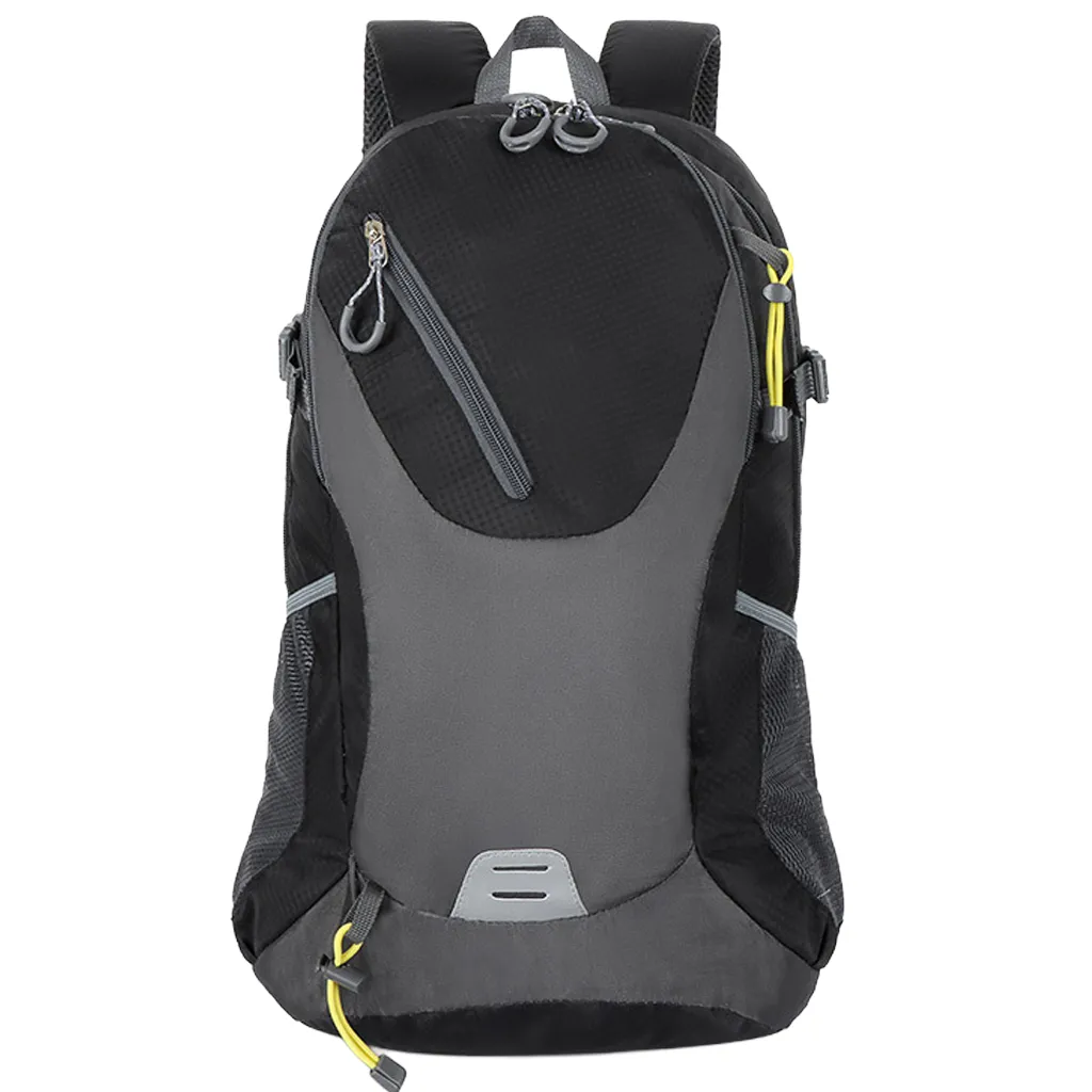 black backpack front on image