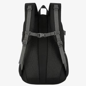 black backpack rear view 25l size
