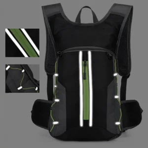 hydration pack with hi vis zip and cord