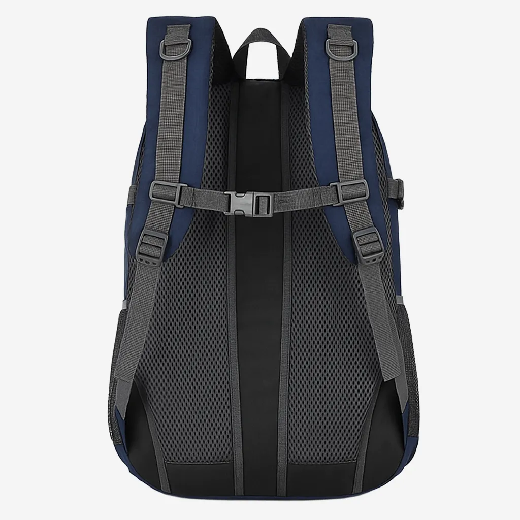 navy blue backpack rear view 25l size