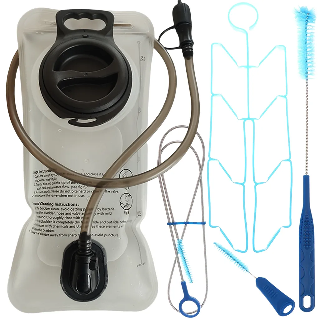 2 Litre Water Bladder with Cleaning Kit – Leakproof Hydration Pack