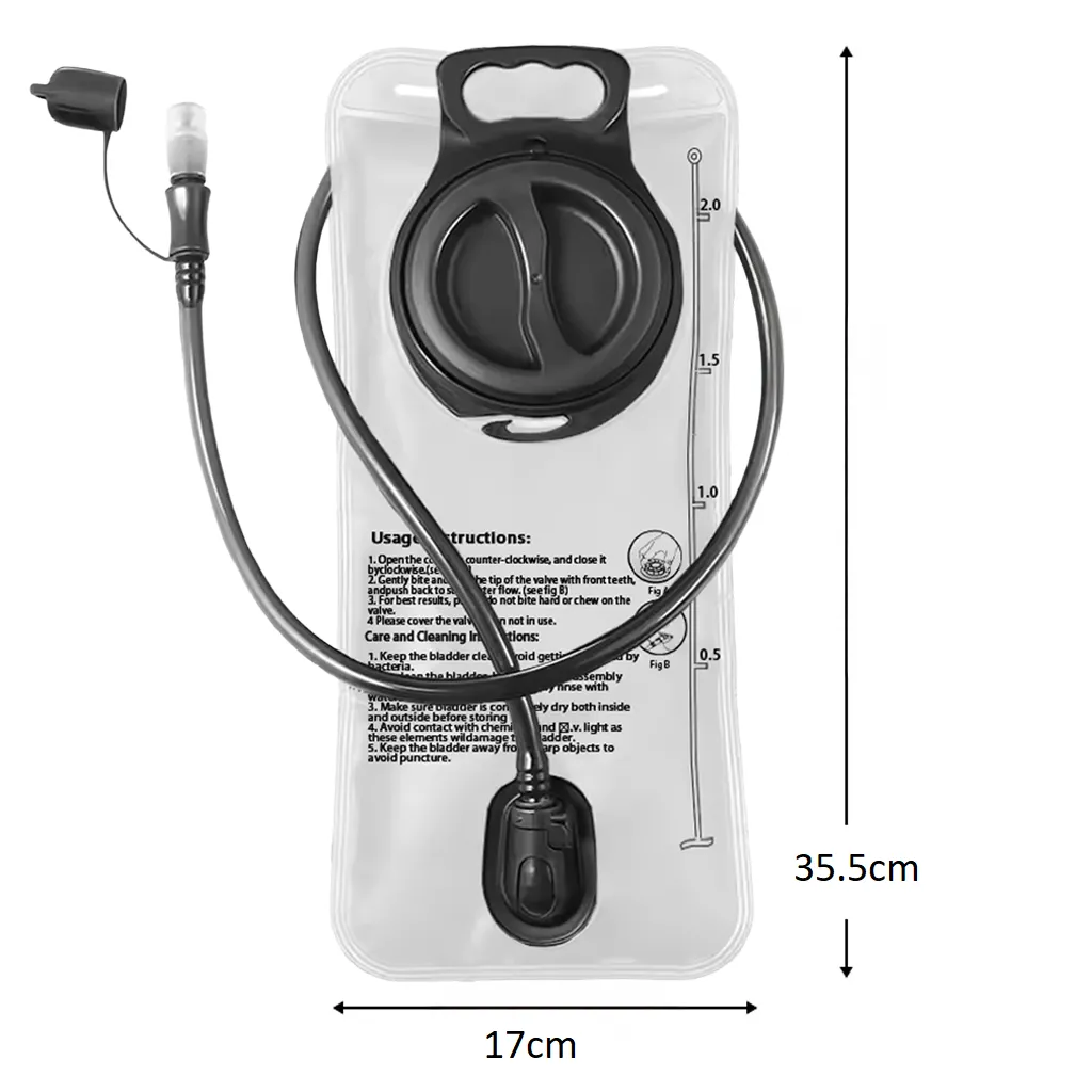 2L water bladder product dimensions