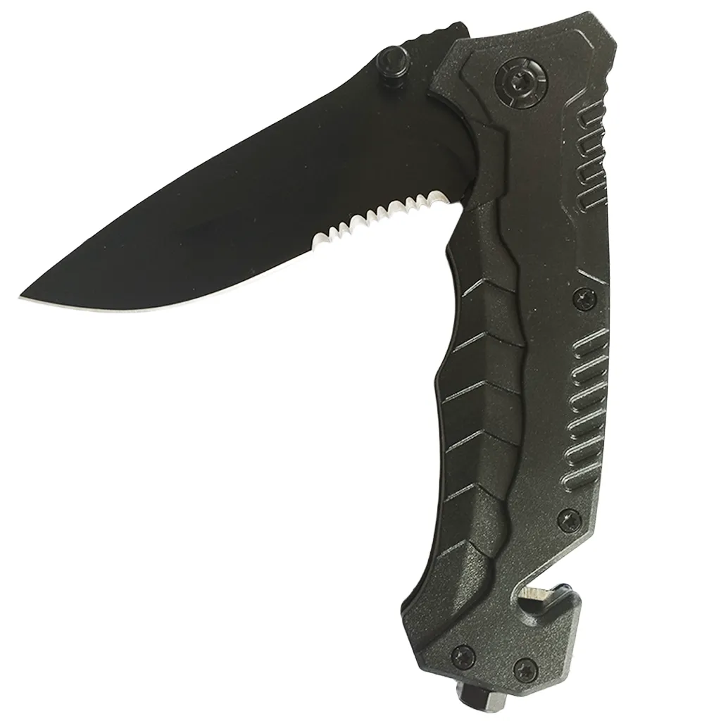 Pocket Knife with Serrated Edge | Folding Knife with Full Locking Blade