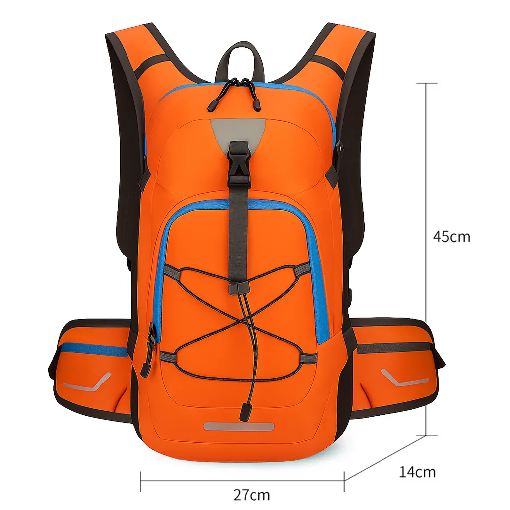 dimensions of orange backpack for day hikes