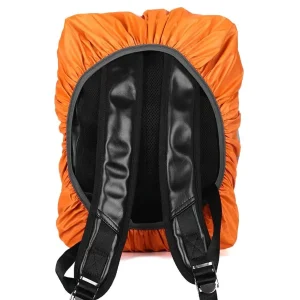 orange rain cover for 20l backpack fitted on pack