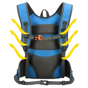 rear view of 20L Backpack showing ventilation flow