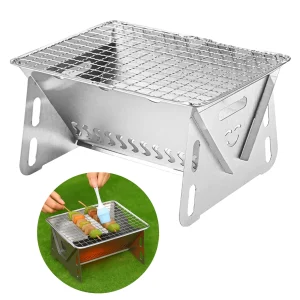 Mini BBQ Grill for Hiking Lightweight Portable Charcoal Grill for Outdoor Cooking