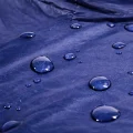 water droplets on sleeping bad fabric demonstraing waterproof fabric