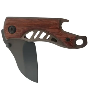 small folding pocket knife half opened