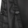 black hikera rain poncho dome and tearproof nylon fabric closeup
