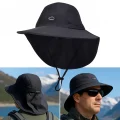 black hat with neck flap main product image vuno hiking nz