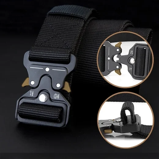 close up of the alternative to holstabelts belt buckle