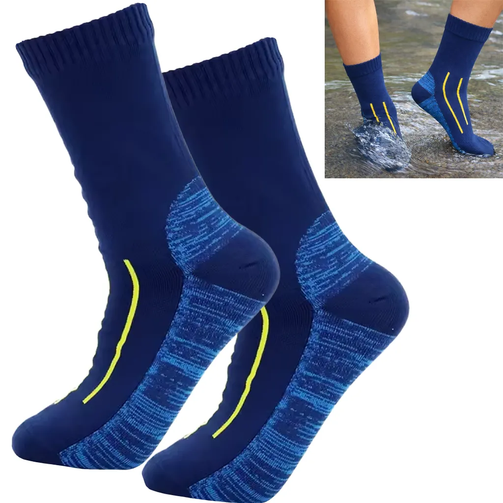 Blue Waterproof Knitted Nylon Socks – Size S (EU 37–39)