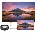 Landscape comparison showing wider field of view with 0.45x wide angle lens
