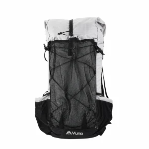 Vuno Ultralight Hiking Backpack 56L Grey Black Frameless Tramping Pack