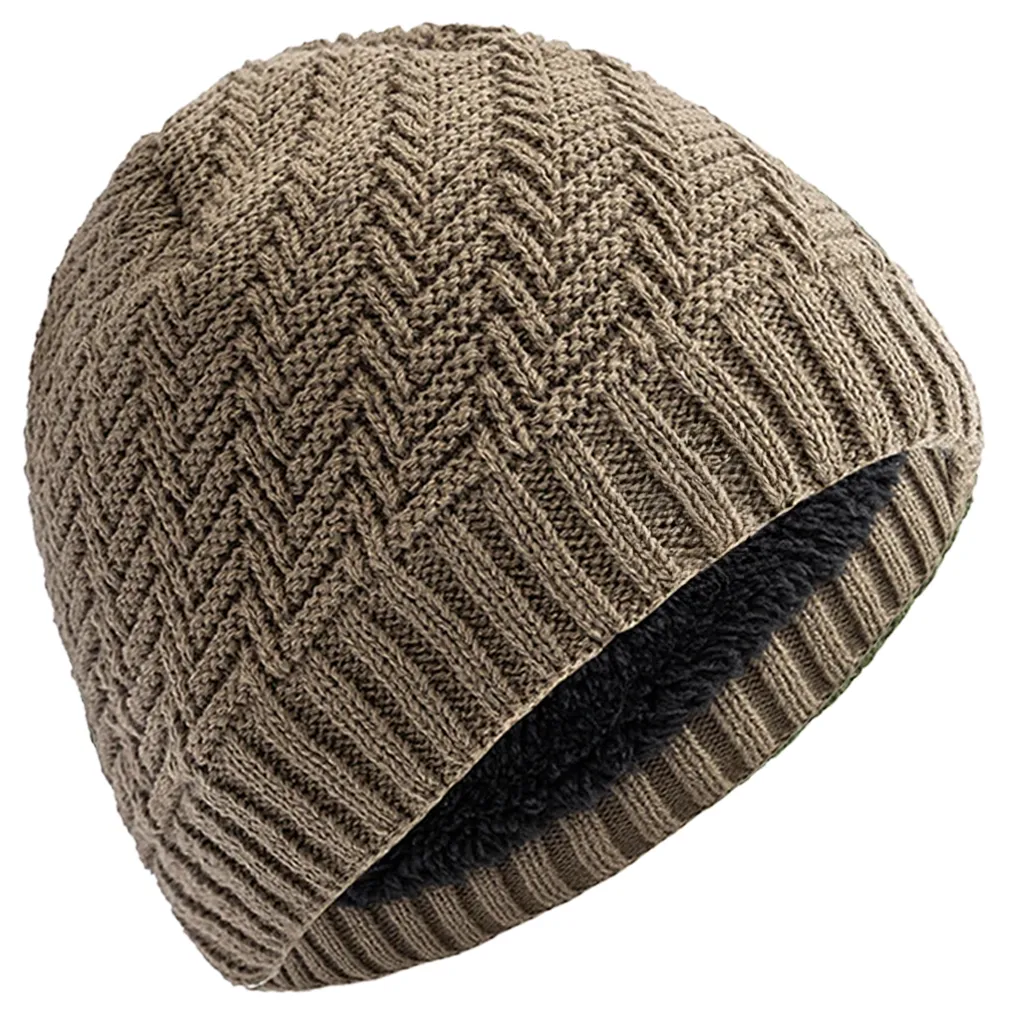Vuno Winter Beanie with Warm Lined Interior – Khaki
