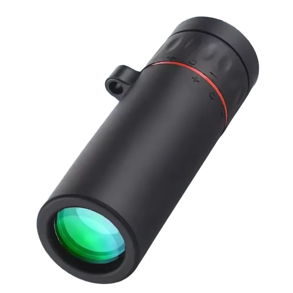 angled view of small monocular for tramping