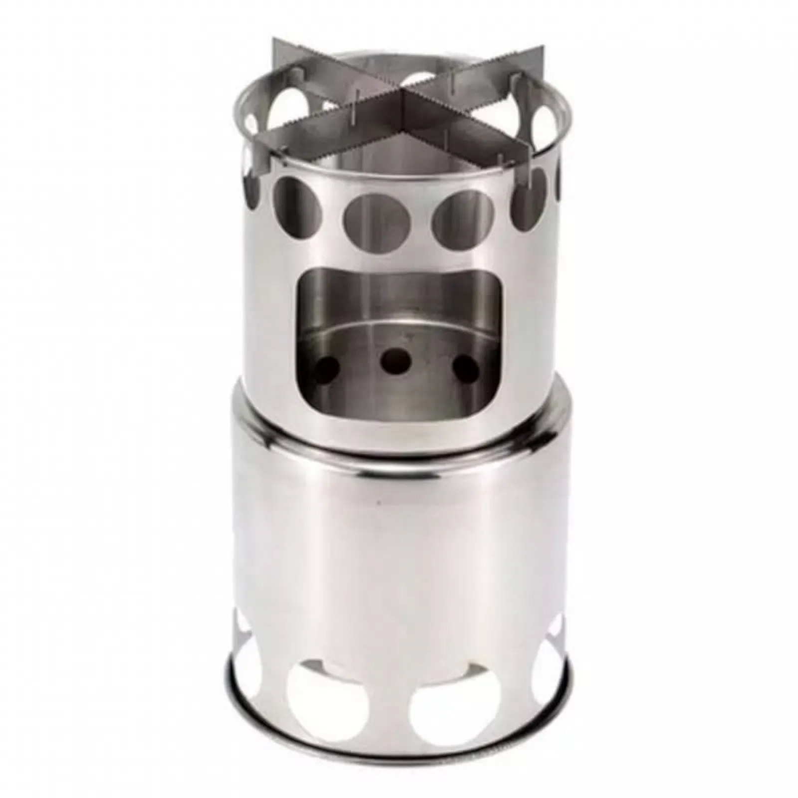 Compact Wood Stove Stainless Steel Collapsible Bushcraft Cooker 260g