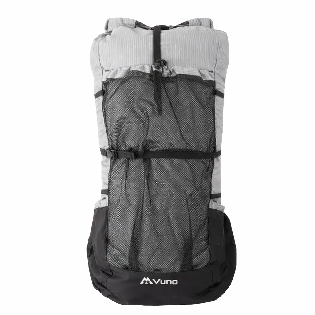 grey ultralight hiking backpack front image