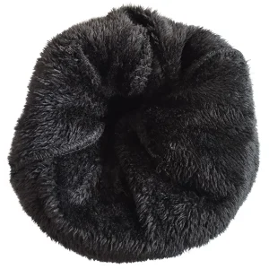 inside of black fleece beanie