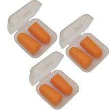 Foam Ear Plugs 6 Pack with 3 Storage Boxes - Hut Stay Essentials Main Product Image