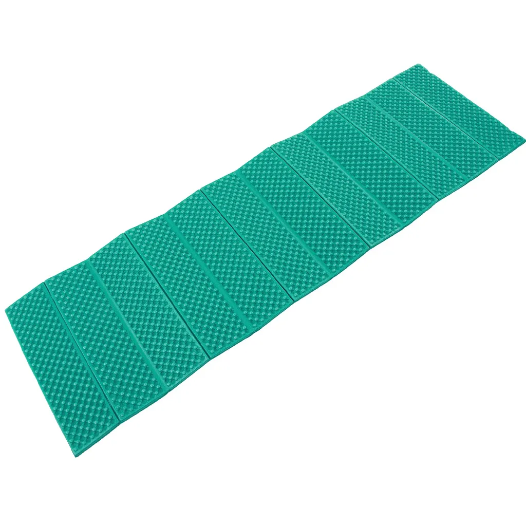 green tramping mat fully unfolded