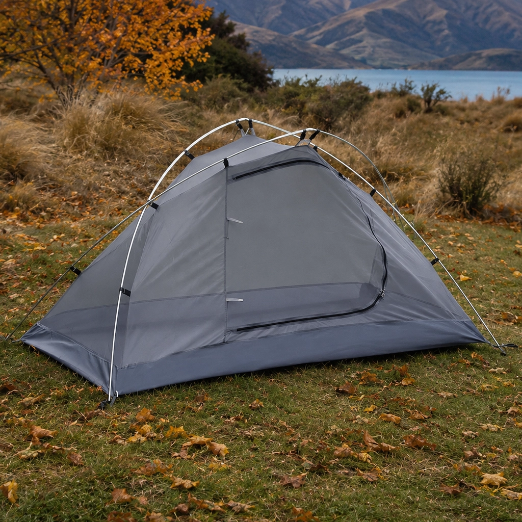 1 man 4 season inner tent set up outside in nz