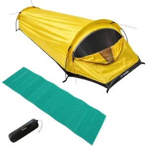 Bivy Sack and Foam Sleeping Pad Combo Vuno Austere 740 820g Bivy with 340g Green XPE Pad