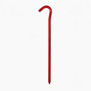 Red Tent Pegs 18cm Aluminium Alloy Lightweight Camping Peg Single 14.5g
