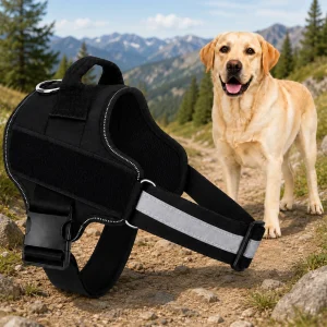 No Pull Dog Harness Black Reflective Adjustable Dog Harness Sizes XS-XXL