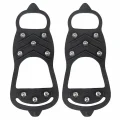 Ice Grips for Shoes – 8 Stud Black TPR Traction Cleats1 Pair M–L