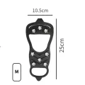Medium black eight-stud ice grip measuring approximately 25 cm long and 10.5 cm wide