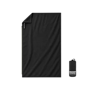 Large Microfibre Ultralight Towel Vuno 80 x 180 cm Black