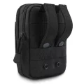 Rear view of Vuno black Waist Bag Pouch showing belt attachment straps and webbing